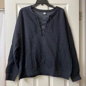 Old Navy Lace Up Sweatshirt
